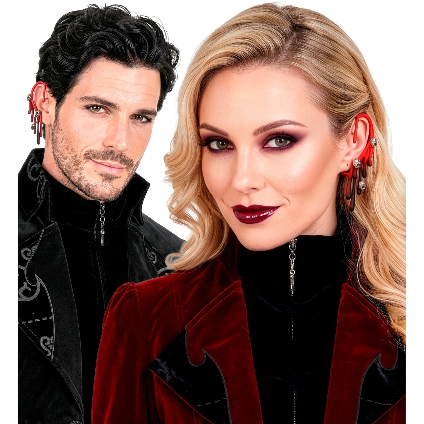"EAR CUFF BLUTTROPFEN & TOTENKÖPFE" – Ansicht 4