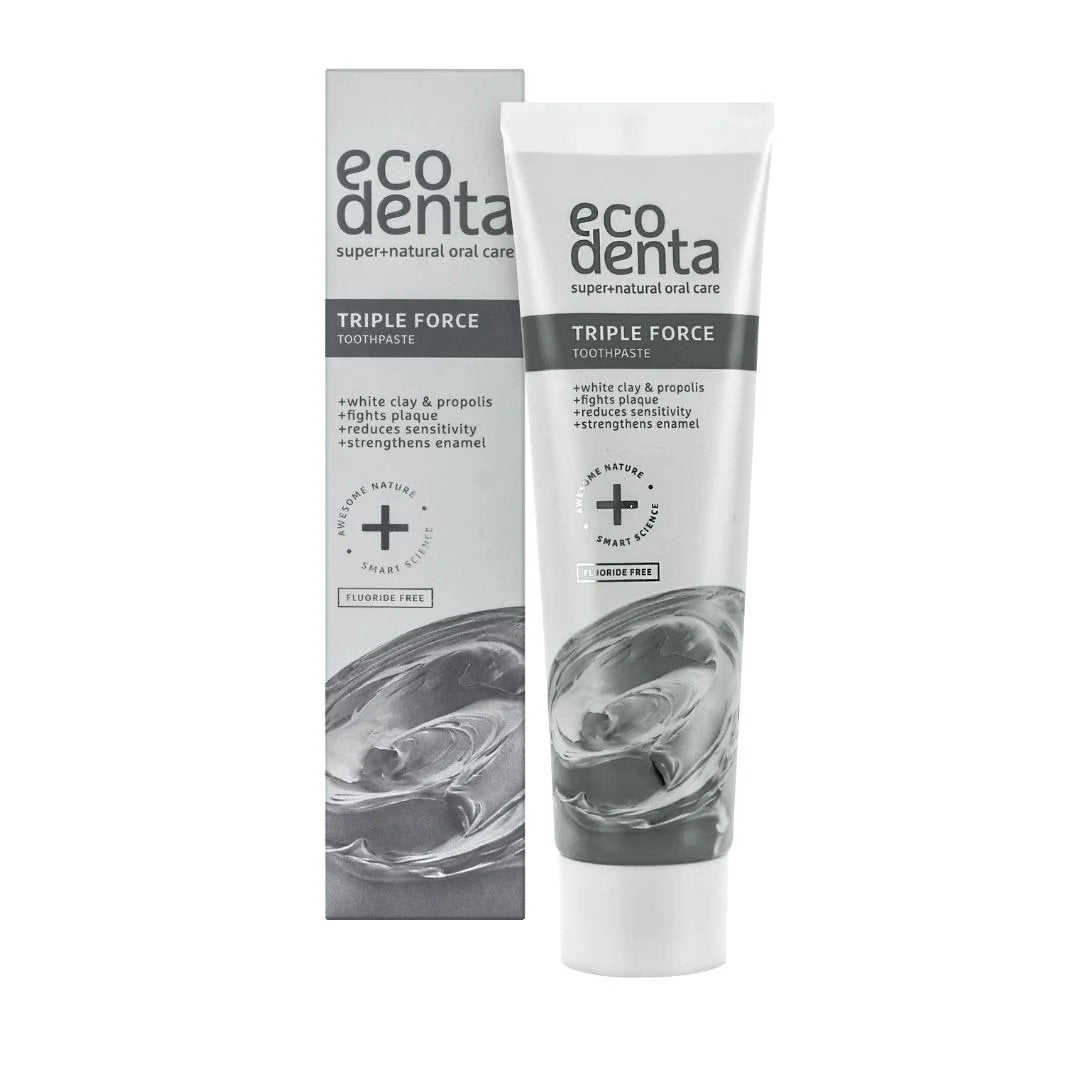 Ecodenta, Triple Force, Sensitive Teeth & Anti-Plaque, Zahnpasta, 100 ml