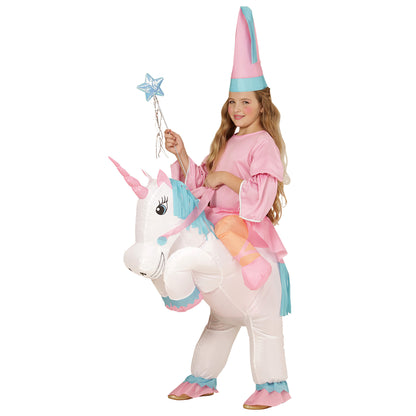 "EINHORN" (aufblasbares Kostüm m. integriertem Gebläse, Hut) – Detailansicht