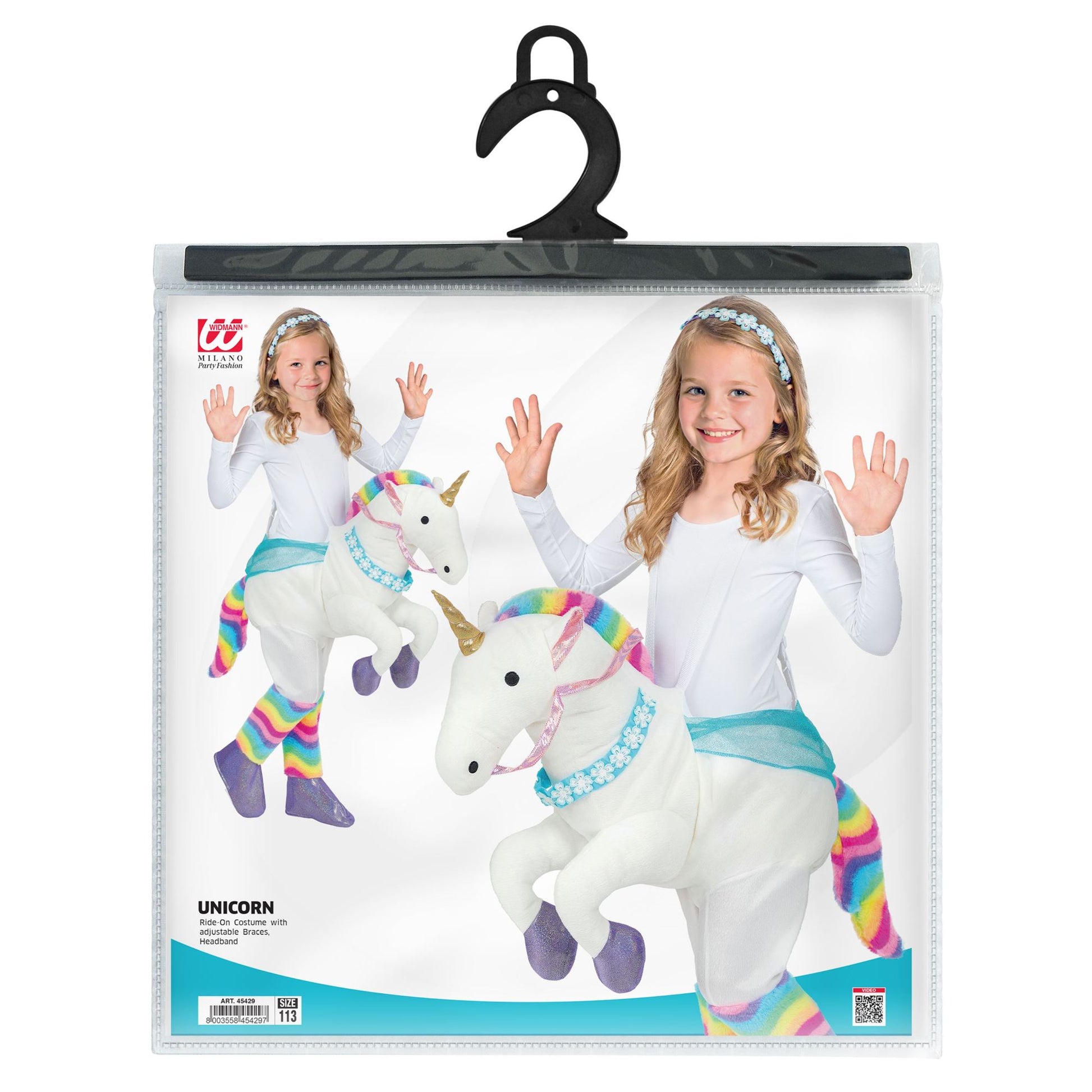 "EINHORN" (Huckepack Kostüm mit einstellbaren Tragegurten, Haarreif) – Ansicht 4
