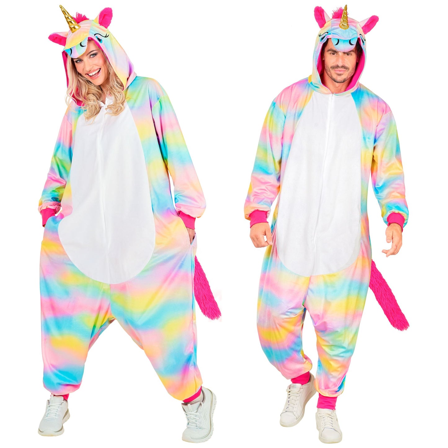 "EINHORN ONESIE PLÜSCHKOSTÜM" (Overall mit Kapuze) – Vorderansicht