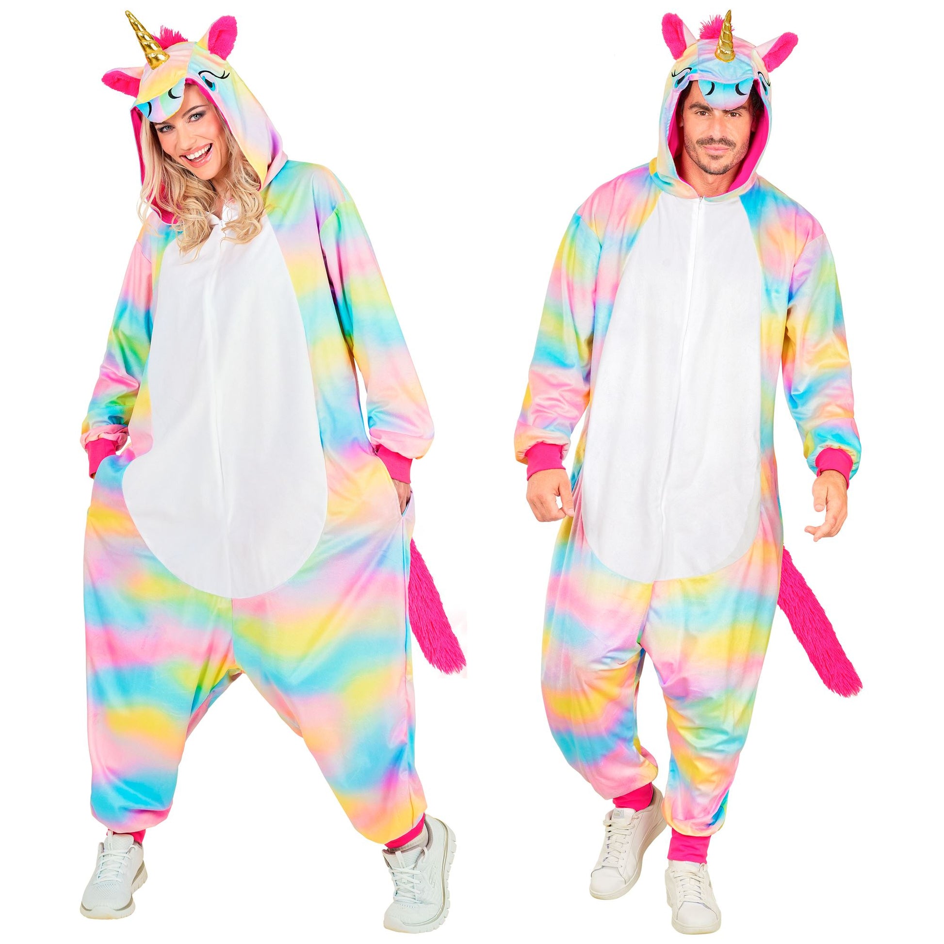 "EINHORN ONESIE PLÜSCHKOSTÜM" (Overall mit Kapuze) – Vorderansicht