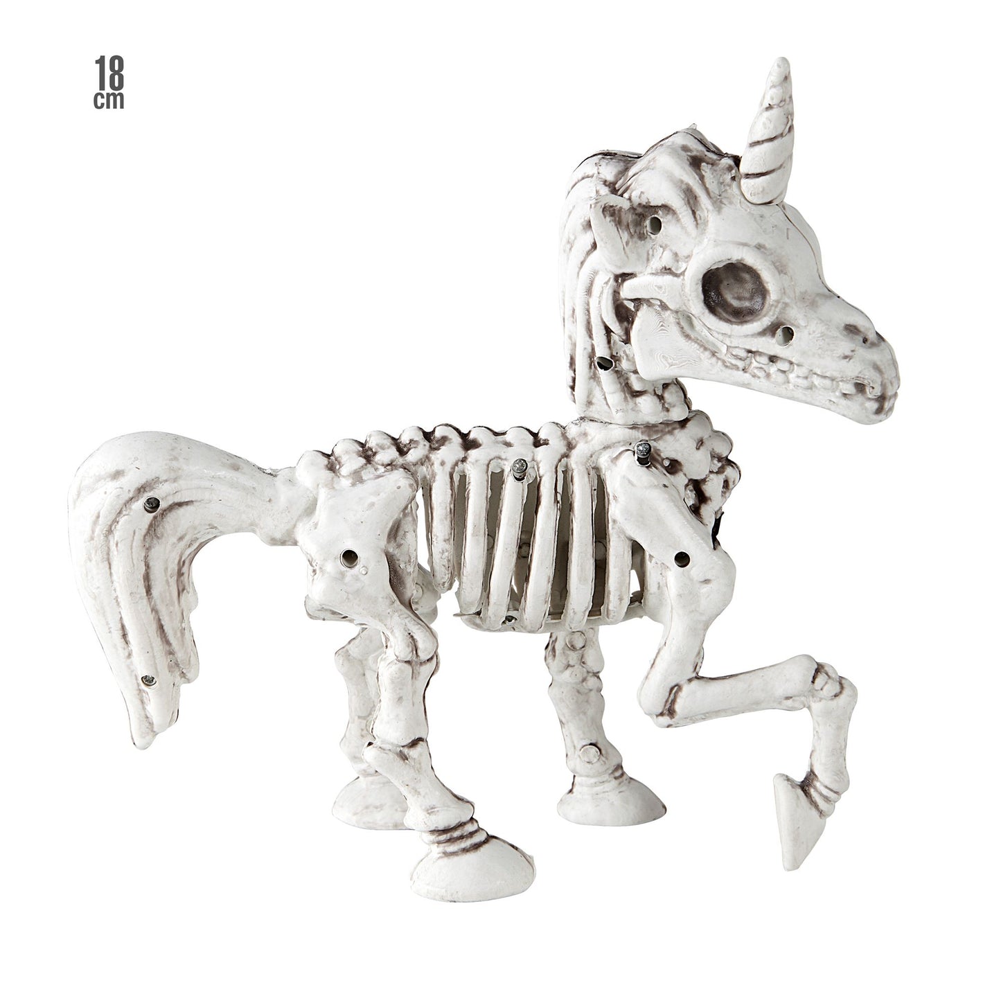 "EINHORNSKELETT" 18 cm – Vorderansicht