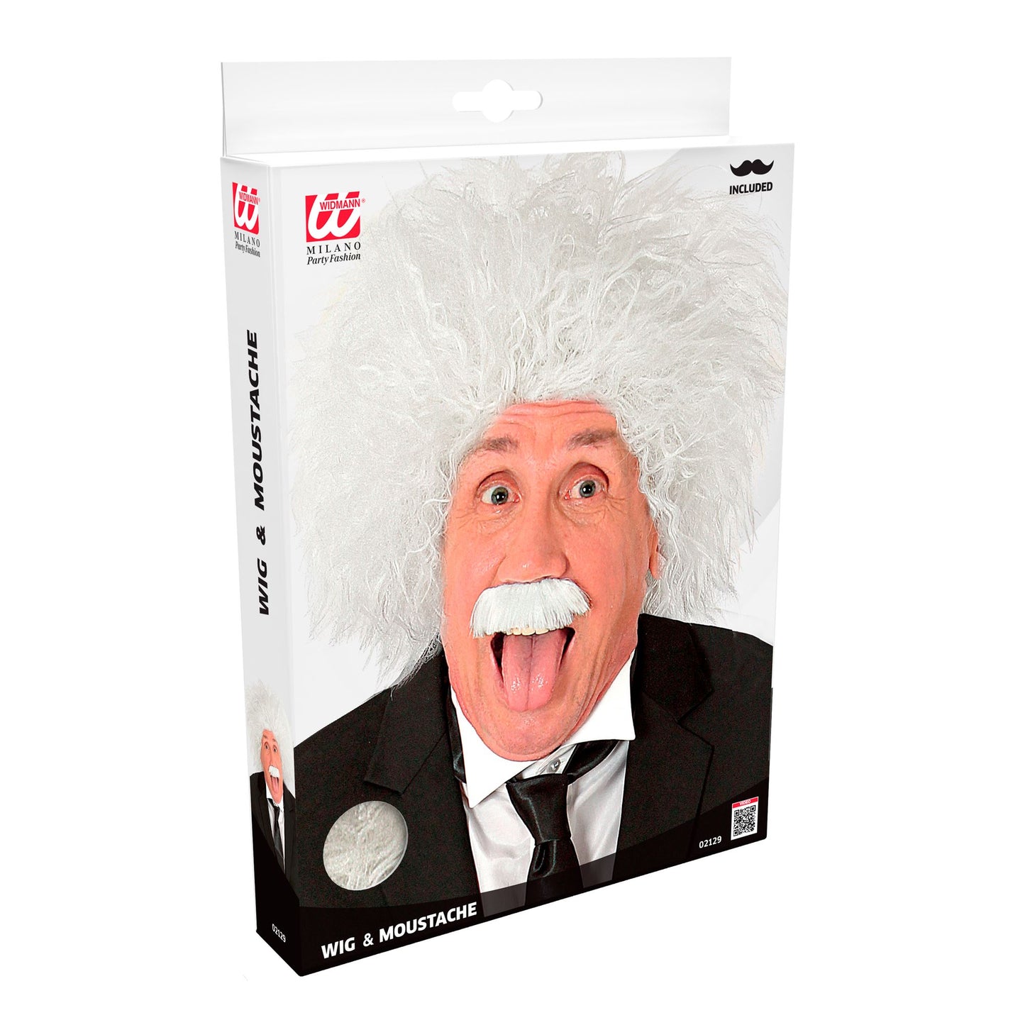 "EINSTEIN PERÜCKE & SCHNURRBART" in Box – Detailansicht