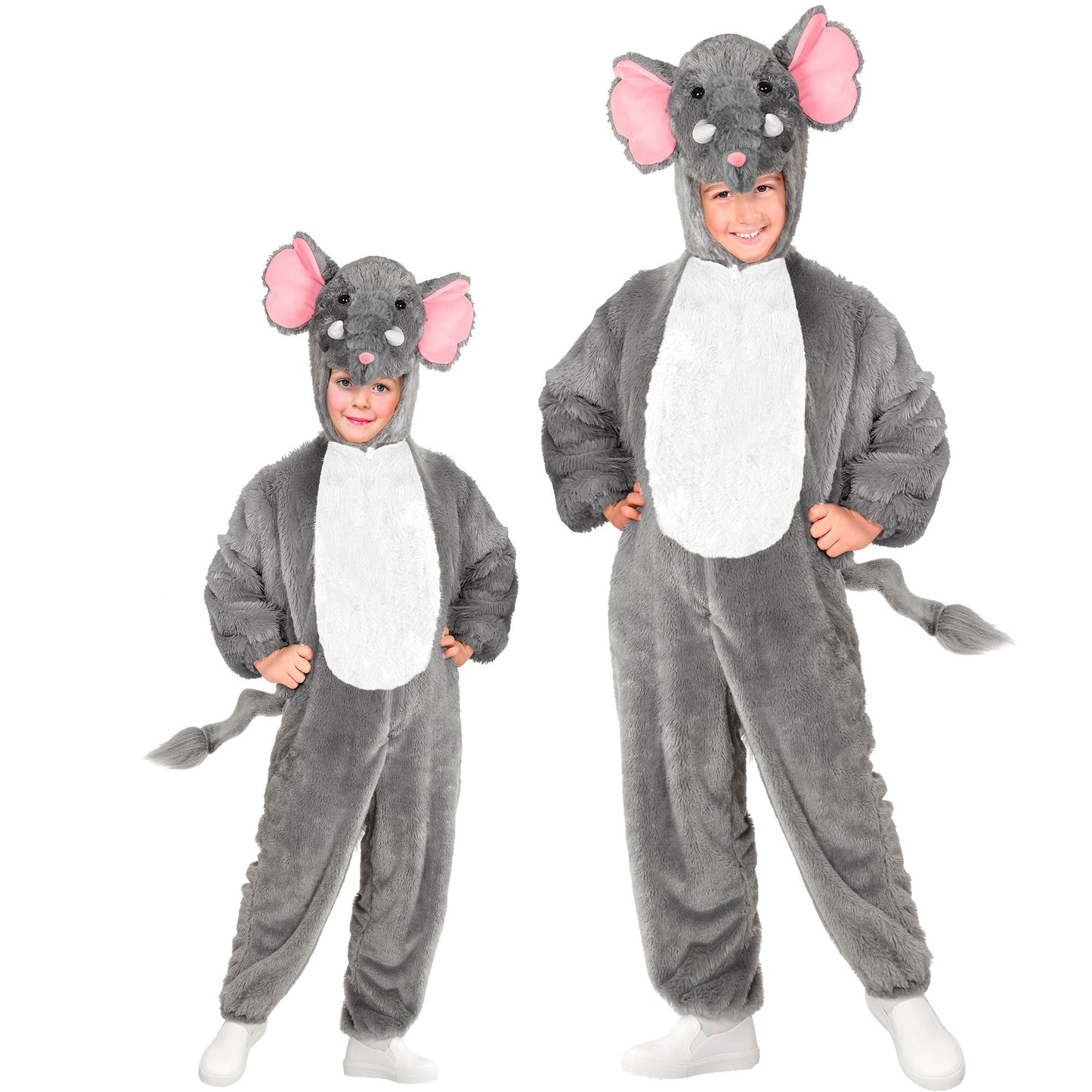 "ELEFANT SOFT PLÜSCHKOSTÜM" (Overall mit Kapuze) – Vorderansicht