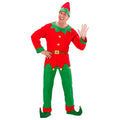 "ELF HELFER DES WEIHNACHTSMANNS" (Oberteil mit Gürtel, Hose, Hut) – Vorderansicht