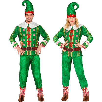"ELF - SANTAS KLEINE HELFER FAST COSTUME" (Oberteil, Hose, Mütze) – Detailansicht