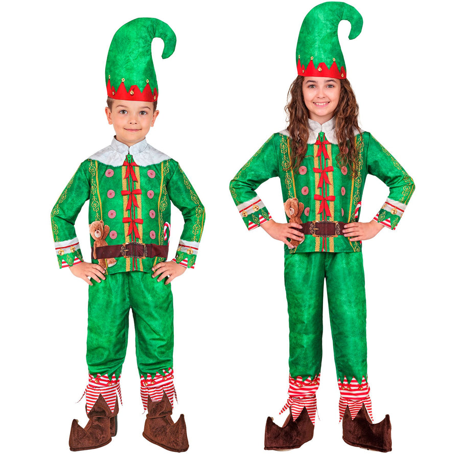 "ELF - SANTAS KLEINE HELFER FAST COSTUME" (Oberteil, Hose, Mütze) – Detailansicht