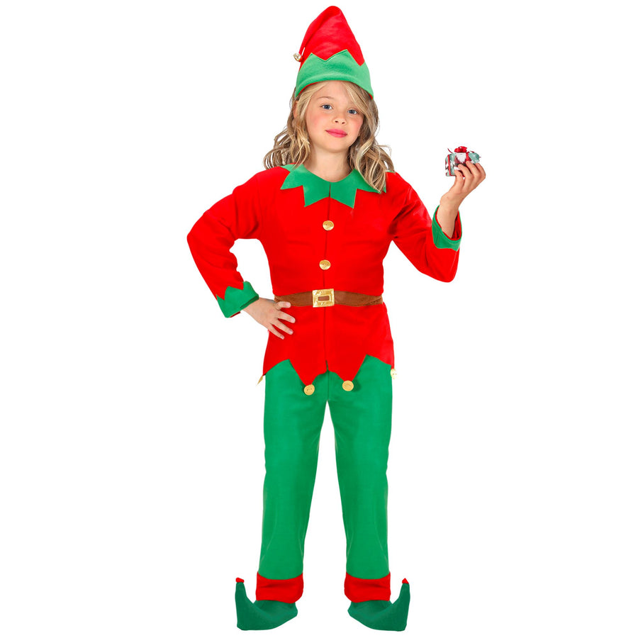 "ELF - SANTAS KLEINE HELFER" (Mantel mit Gürtel, Hose, Hut) – Detailansicht