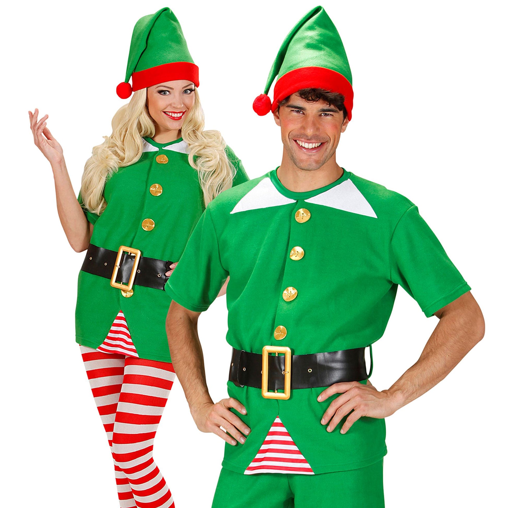 "ELF WEIHNACHTSMANN HELFER" (Hemd,Gürtel, Hut) – Vorderansicht