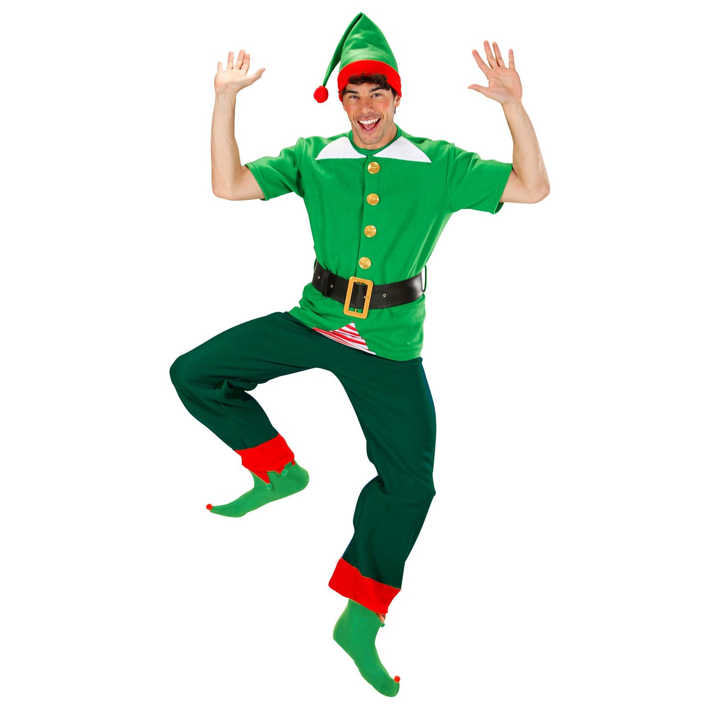 "ELF WEIHNACHTSMANN HELFER" (Hemd,Gürtel, Hut) – Detailansicht