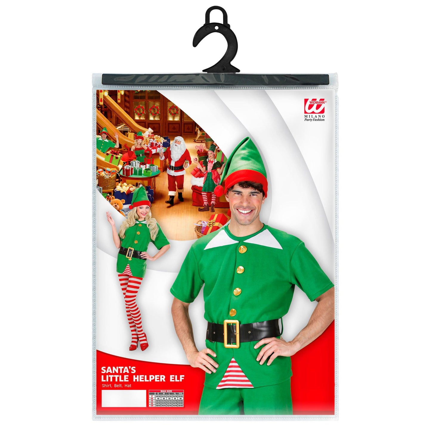 "ELF WEIHNACHTSMANN HELFER" (Hemd,Gürtel, Hut) – Ansicht 5