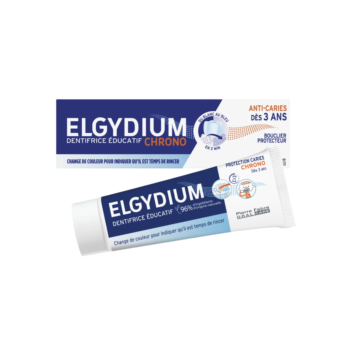 Elgydium, Tandpasta Chrono, Fluorinol, Cavity, Zahnpasta, 50 ml