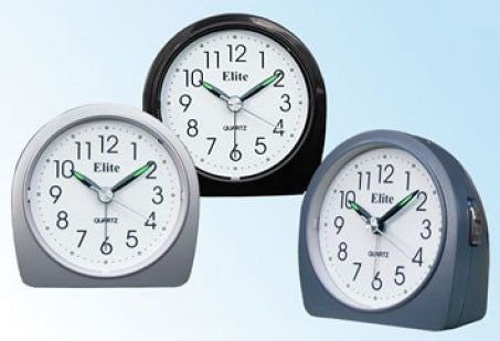 ELITE SVEGLIA ANALOGICA NERA / BLACK ALARM CLOCK T 1923B Analoguhr Armbanduhr Schwarz