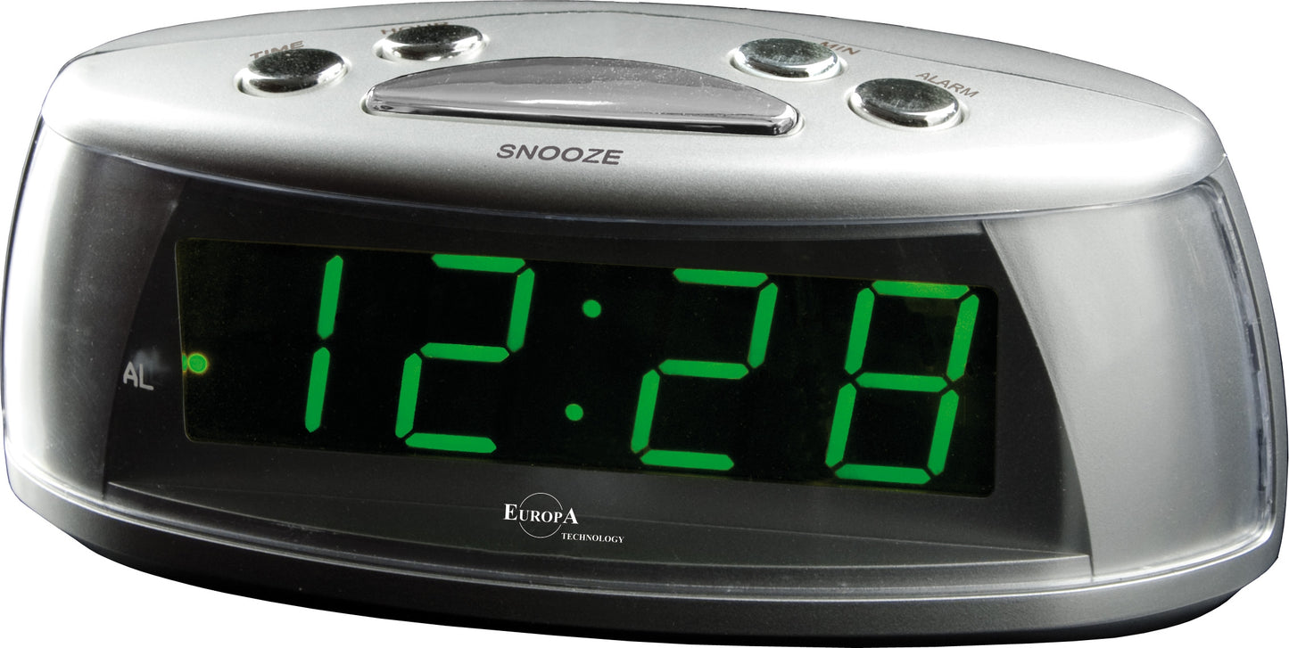 ELITE Sveglia LED a corrente (cavetto USB e spina inclusi) - ARGENTO - LED alarm clock powered by electricity (USB cable and plug included) - SILVER DV630_S Multifunction - Armbanduhr Silber