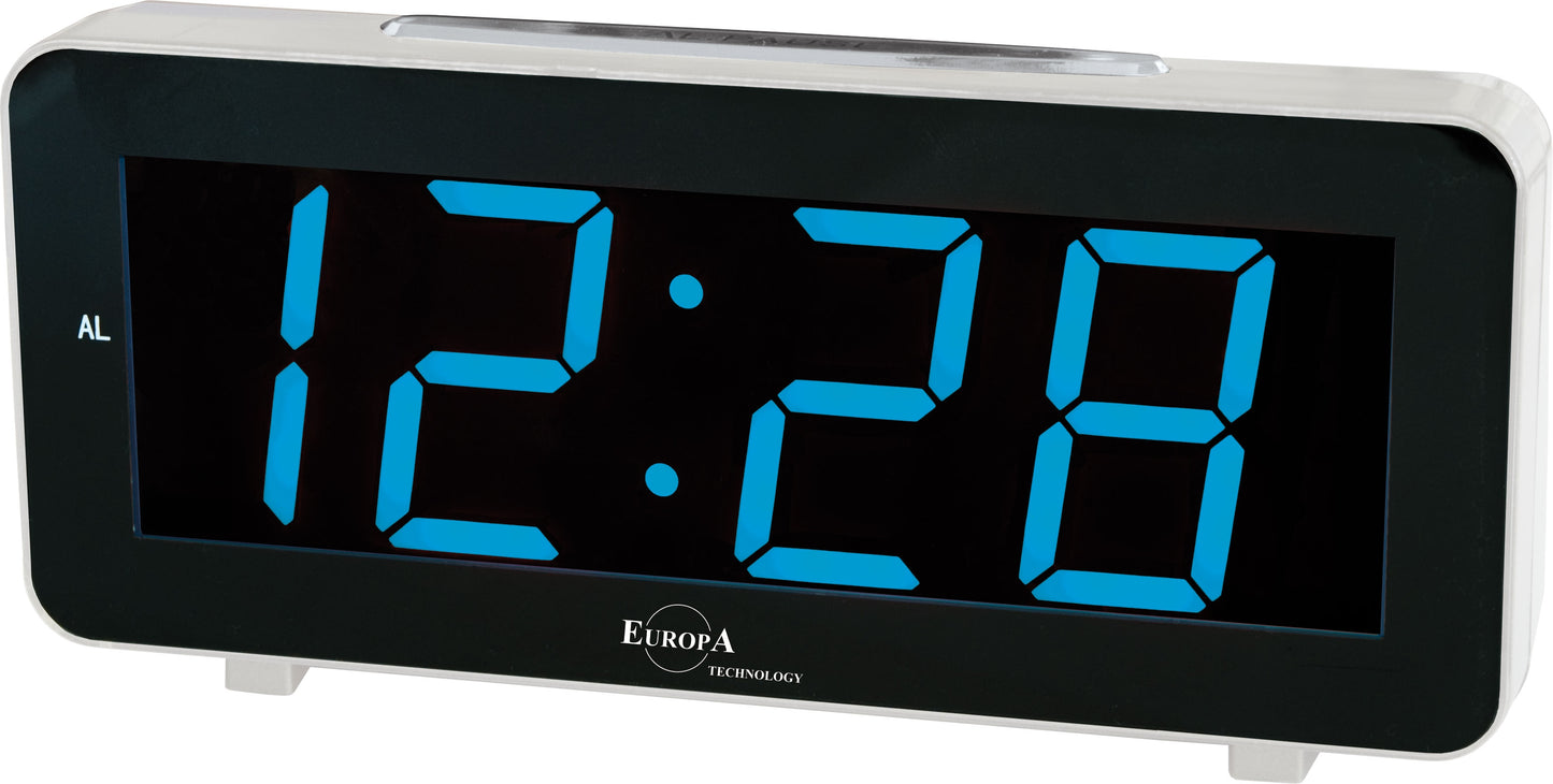 ELITE Sveglia LED a corrente (cavetto USB e spina inclusi) - ARGENTO - LED alarm clock powered by electricity (USB cable and plug included) - SILVER DV640_S Multifunction - Armbanduhr Silber