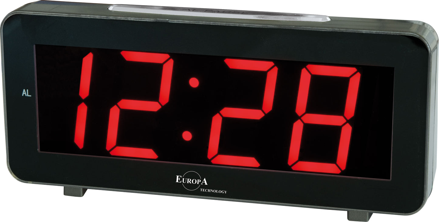 ELITE Sveglia LED a corrente (cavetto USB e spina inclusi) - NERO - LED alarm clock powered by electricity (USB cable and plug included) - BLACK DV640_B Multifunction - Armbanduhr Schwarz