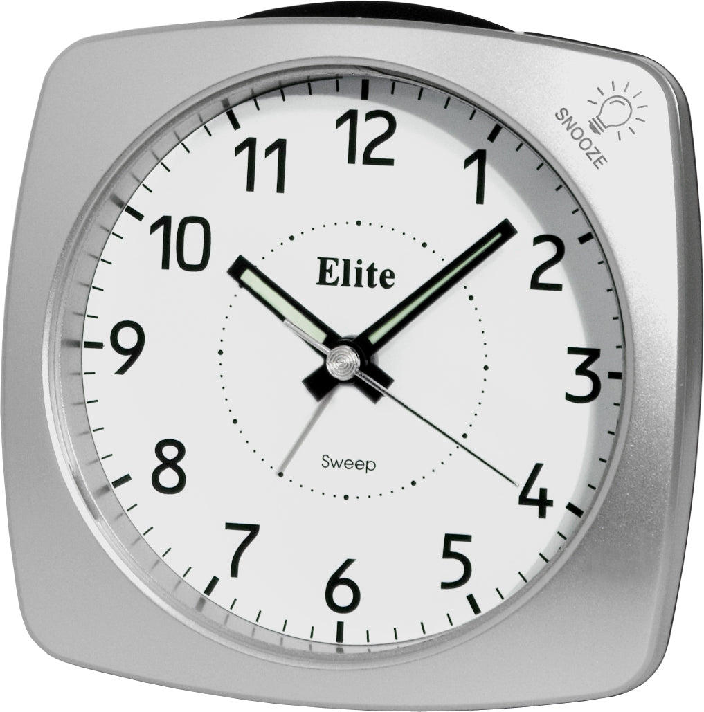 ELITE Sveglia silent con luce e snooze - ARGENTO - Silent alarm clock with light and snooze - SILVER ST4500_S Multifunction - Armbanduhr Silber