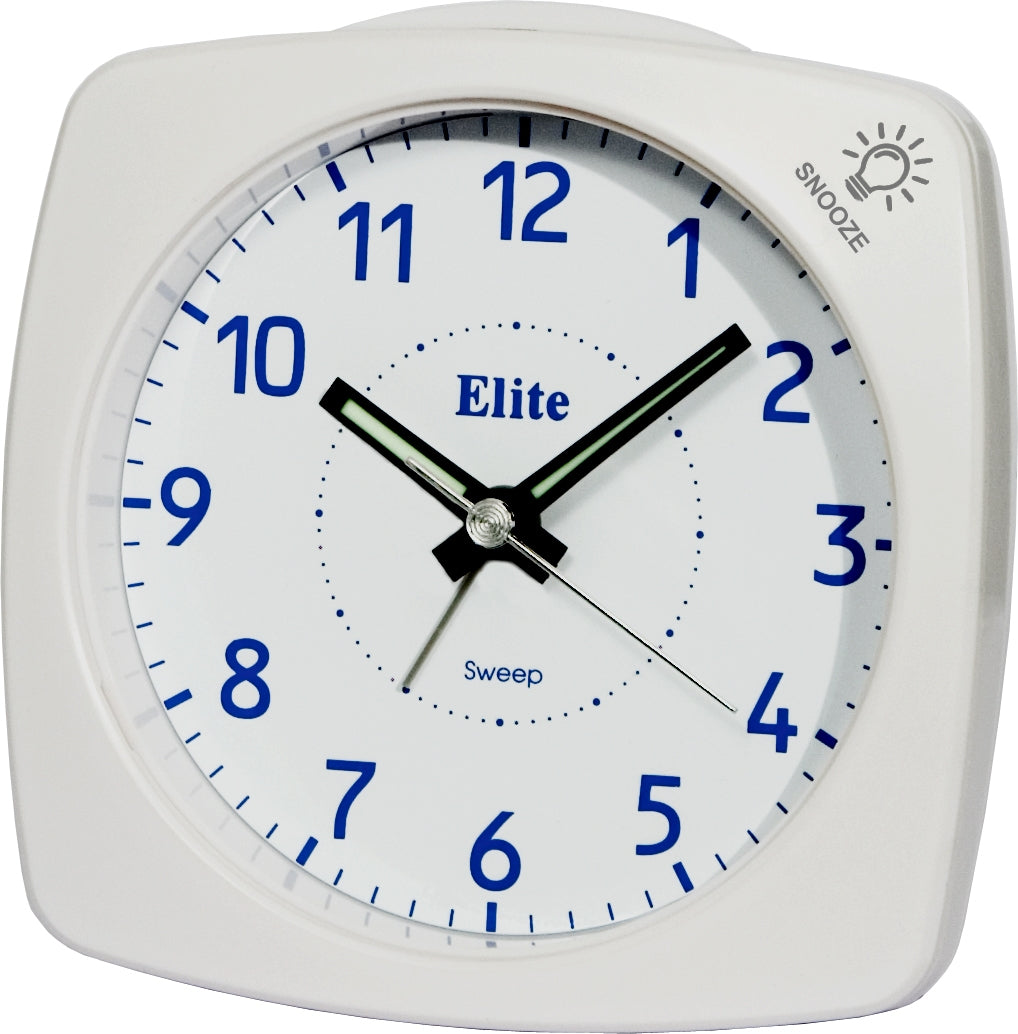 ELITE Sveglia silent con luce e snooze - BIANCO - Silent alarm clock with light and snooze - WHITE ST4500_W Multifunction - Armbanduhr Weiss