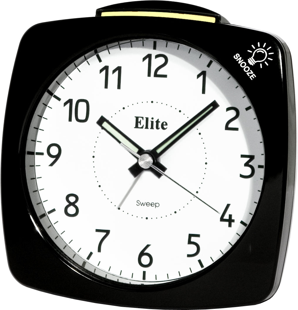 ELITE Sveglia silent con luce e snooze - NERO - Silent alarm clock with light and snooze - BLACK ST4500_B Multifunction - Armbanduhr Schwarz