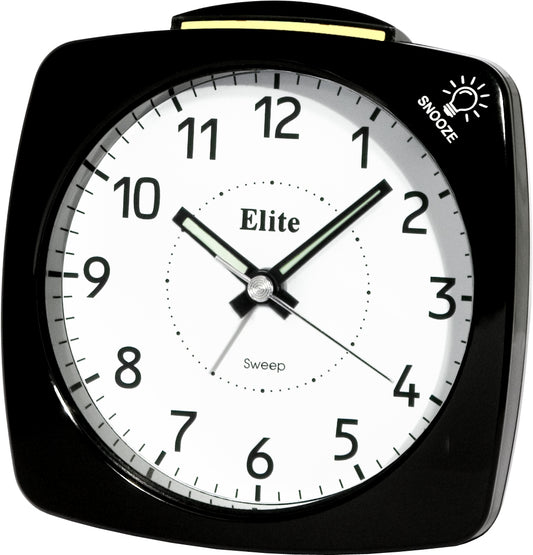 ELITE Sveglia silent con luce e snooze - NERO - Silent alarm clock with light and snooze - BLACK ST4500_B Multifunction - Armbanduhr Schwarz