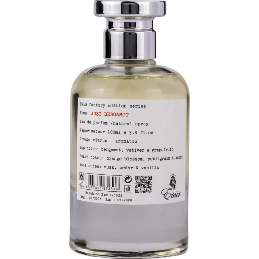 Emir Just Bergamot Factory Edition Eau de Parfum Unisex 100 ml