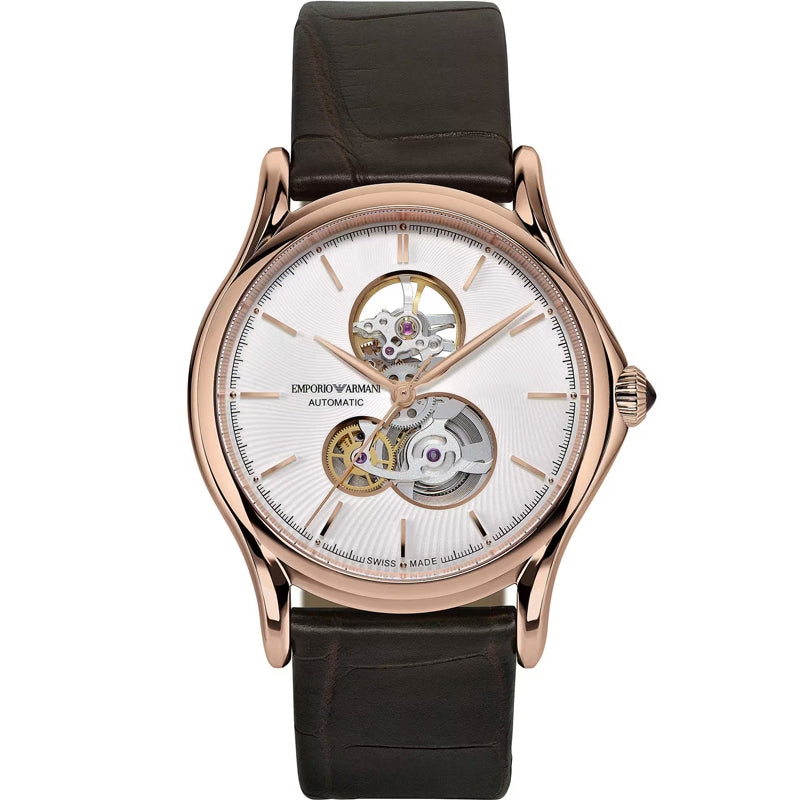 EMPORIO ARMANI SWISS MADE KAPPA ARS3401 Only Time Armbanduhr 42 mm Gold ansicht-2