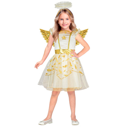 "ENGEL" (Kleid, Flügel, Heiligenschein) – Vorderansicht