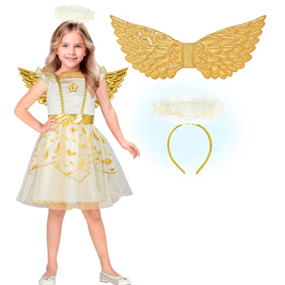 "ENGEL" (Kleid, Flügel, Heiligenschein) – Detailansicht