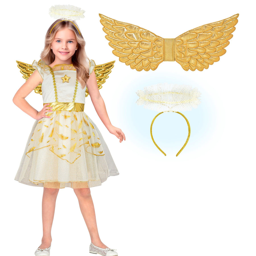 "ENGEL" (Kleid, Flügel, Heiligenschein) – Detailansicht