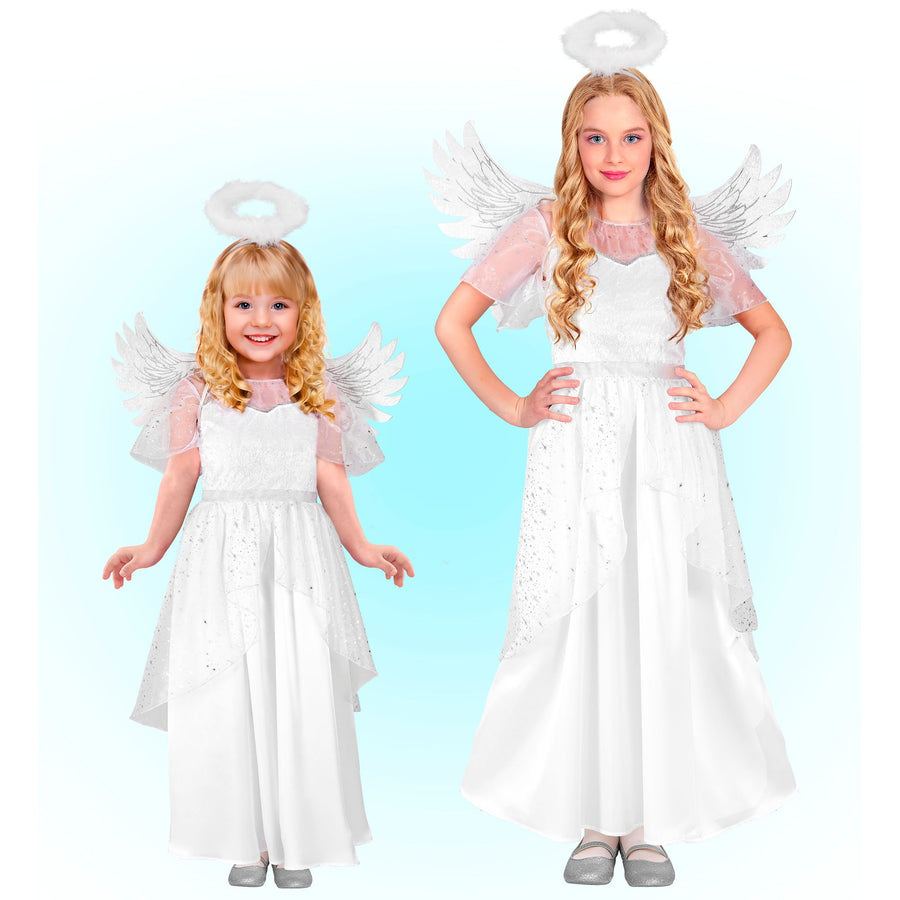 "ENGEL" (Kleid, Flügel, Heiligenschein) – Vorderansicht