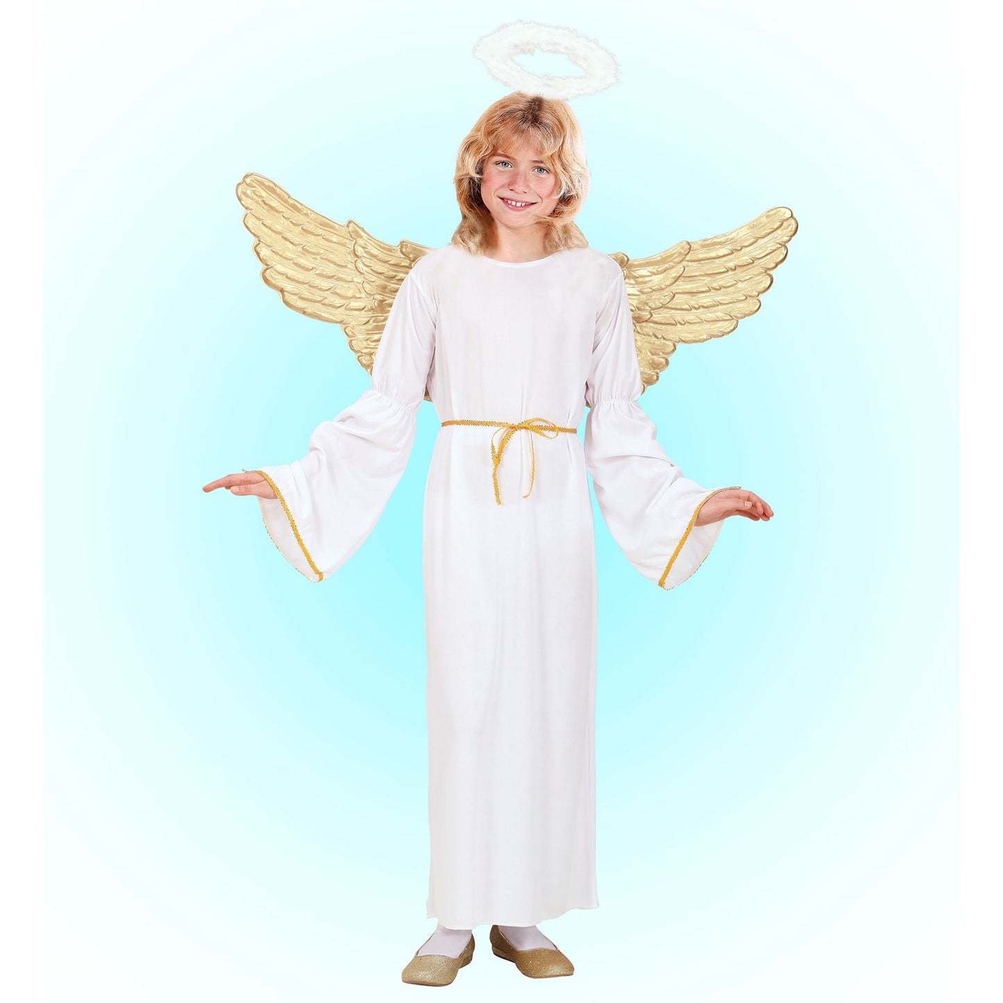 "ENGEL" (Kleid, Gürtel, Heiligenschein) – Detailansicht