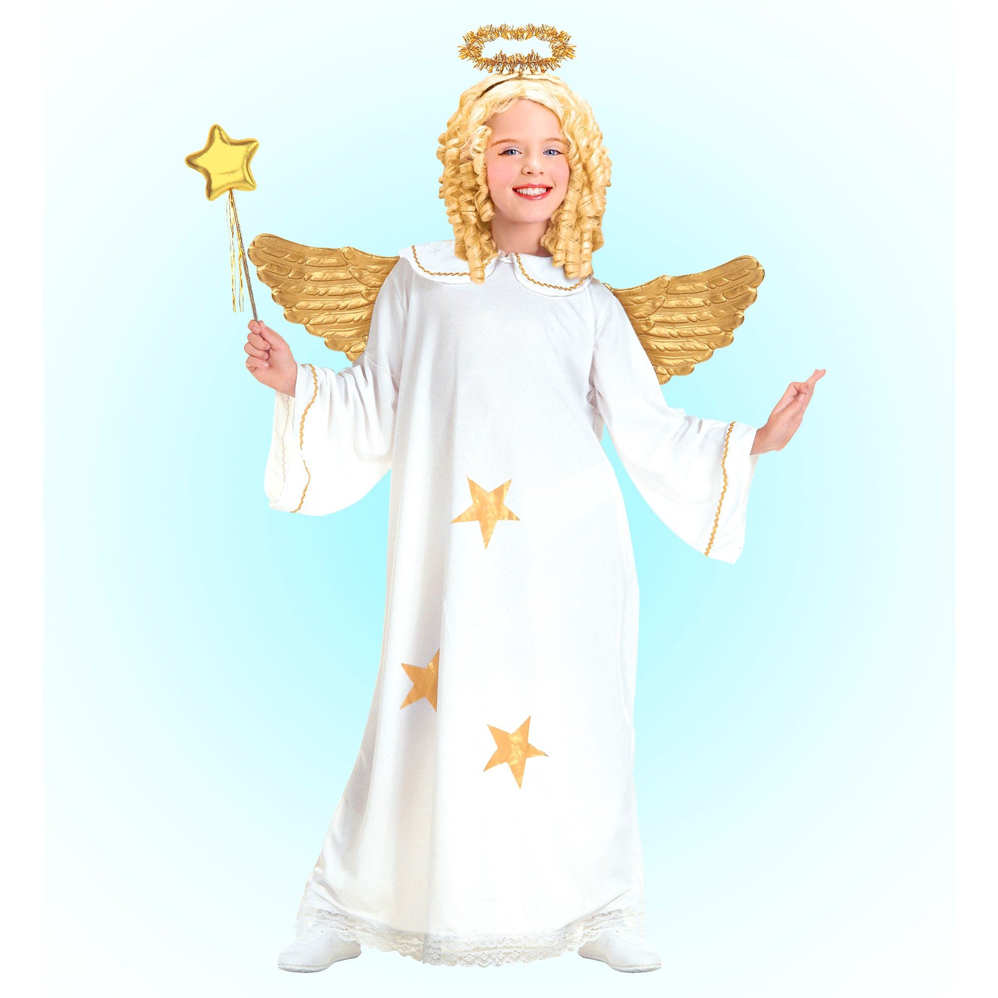 "ENGEL" (Kleid, Heiligenschein) – Vorderansicht