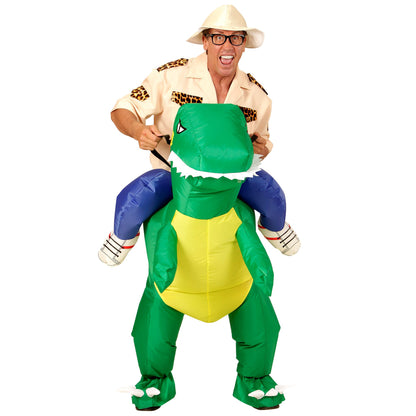 "ENTDECKER AUF DINOSAURIER" (aufblasbares Kostüm m. integriertem Gebläse, Hut) – Ansicht 3