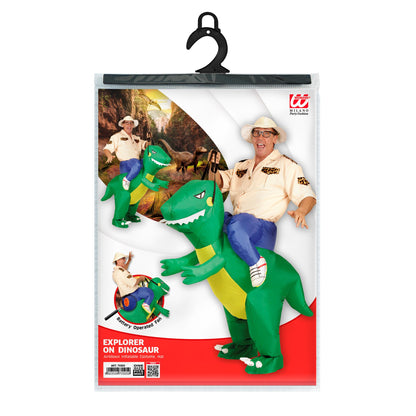 "ENTDECKER AUF DINOSAURIER" (aufblasbares Kostüm m. integriertem Gebläse, Hut) – Ansicht 4