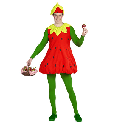 "ERDBEERE" (Kleid, Kopfschmuck) – Detailansicht