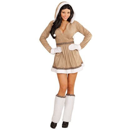 "ESKIMO" (Kleid mit Kapuze, Stulpen, Handschuhe) – Ansicht 3