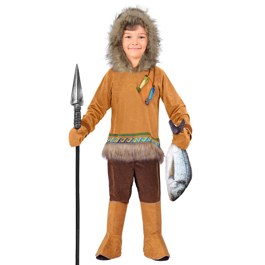 "ESKIMO" (Oberteil mit Kapuze, Hose, Handschuhe, Stiefelüberzieher) – Vorderansicht