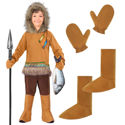 "ESKIMO" (Oberteil mit Kapuze, Hose, Handschuhe, Stiefelüberzieher) – Detailansicht