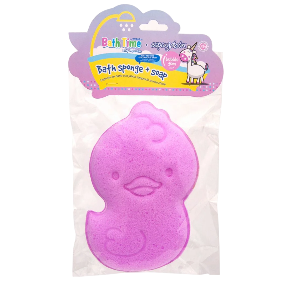 Esponjabon, Bubble Gum, Reinigung, Feinschmecker, Seife und Schwamm 2-in-1, Körper