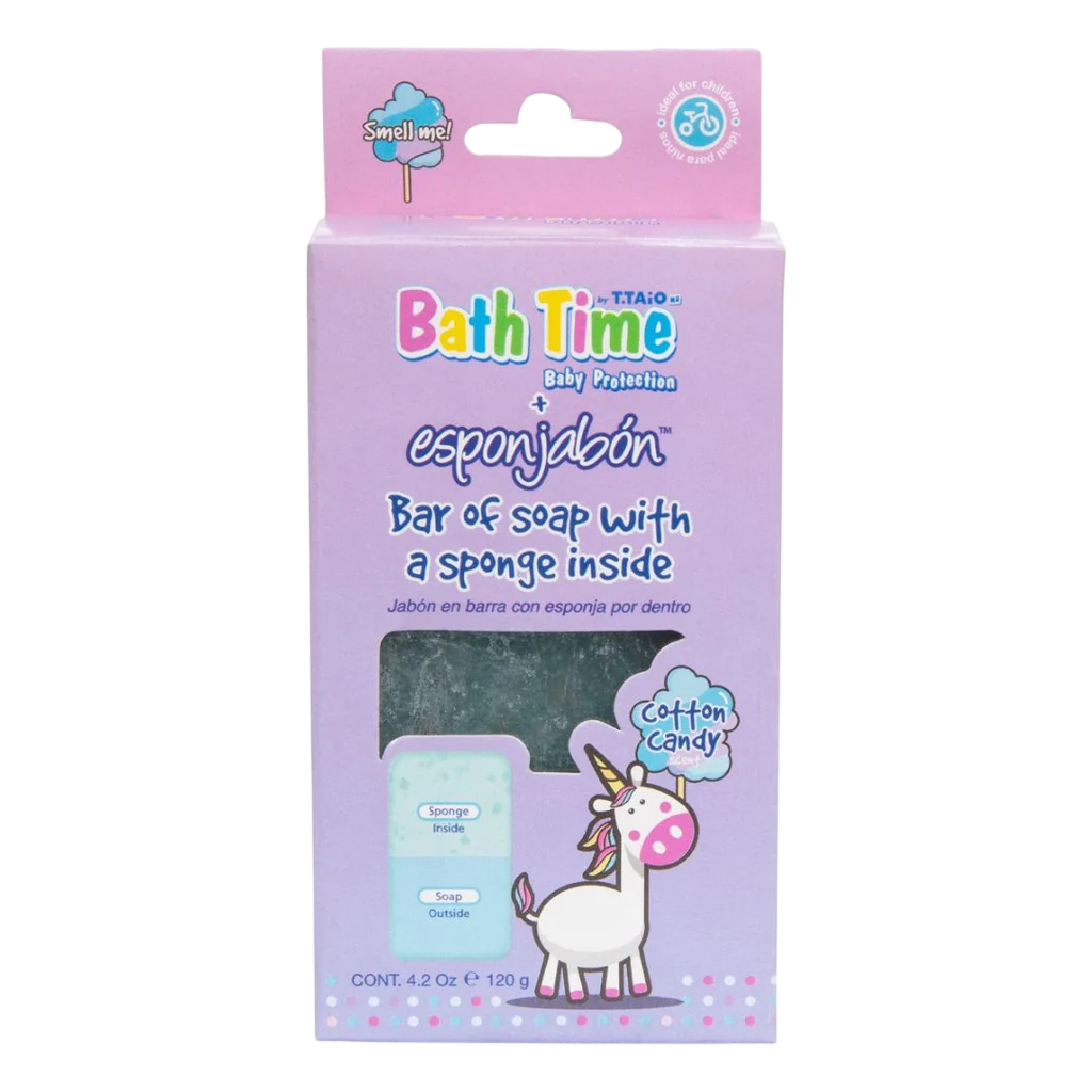Esponjabon, Cotton Candy, Reinigung, Zuckerwatte, Seife und Schwamm 2-in-1, Körper, 100 g