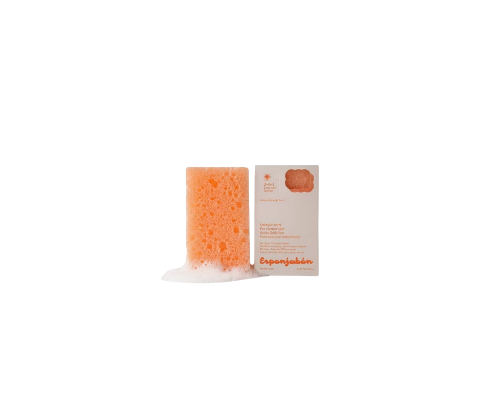 Esponjabon Salicylic Acid Seife und Schwamm 2-in-1 für Gesicht und Körper, 120 g
