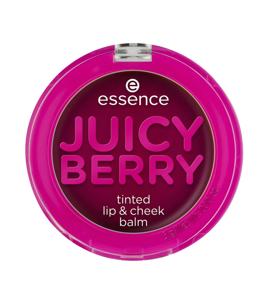 Essence, Juicy Berry Tinted, Lippen- und Wangenbalsam 2-in-1, Violett, 3 g