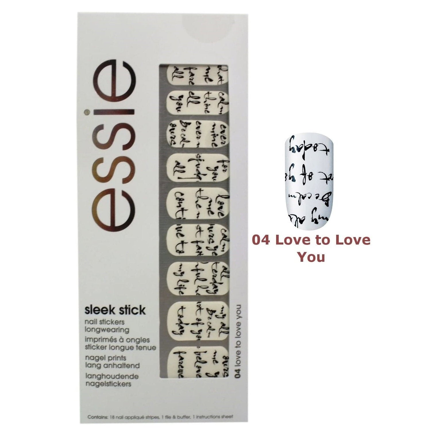 Essie Essie, Sleek Stick, Nagelsticker, 04, Liebe, dich zu lieben Regular