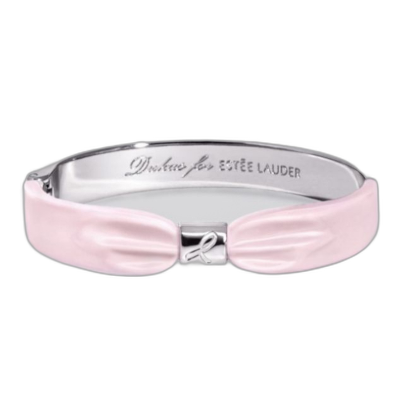 Estee Lauder Estee Lauder, Dukas Collection 2021 - Pink Ribbon, Für die Kampagne zur Brustkrebsaufklärung, Armband aus unedle