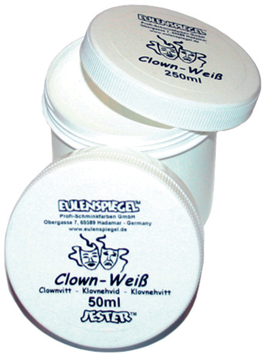 Clown Weiß Gesichtsbemalung – Eulenspiegel 50 ml Wasserbasiert Creme - Fasnacht24.ch