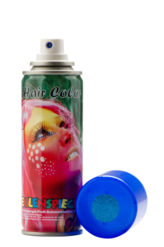 Eulenspiegel Glitzer Haarspray – Blau, 125 ml – Waschbar & Festival - Fasnacht24.ch