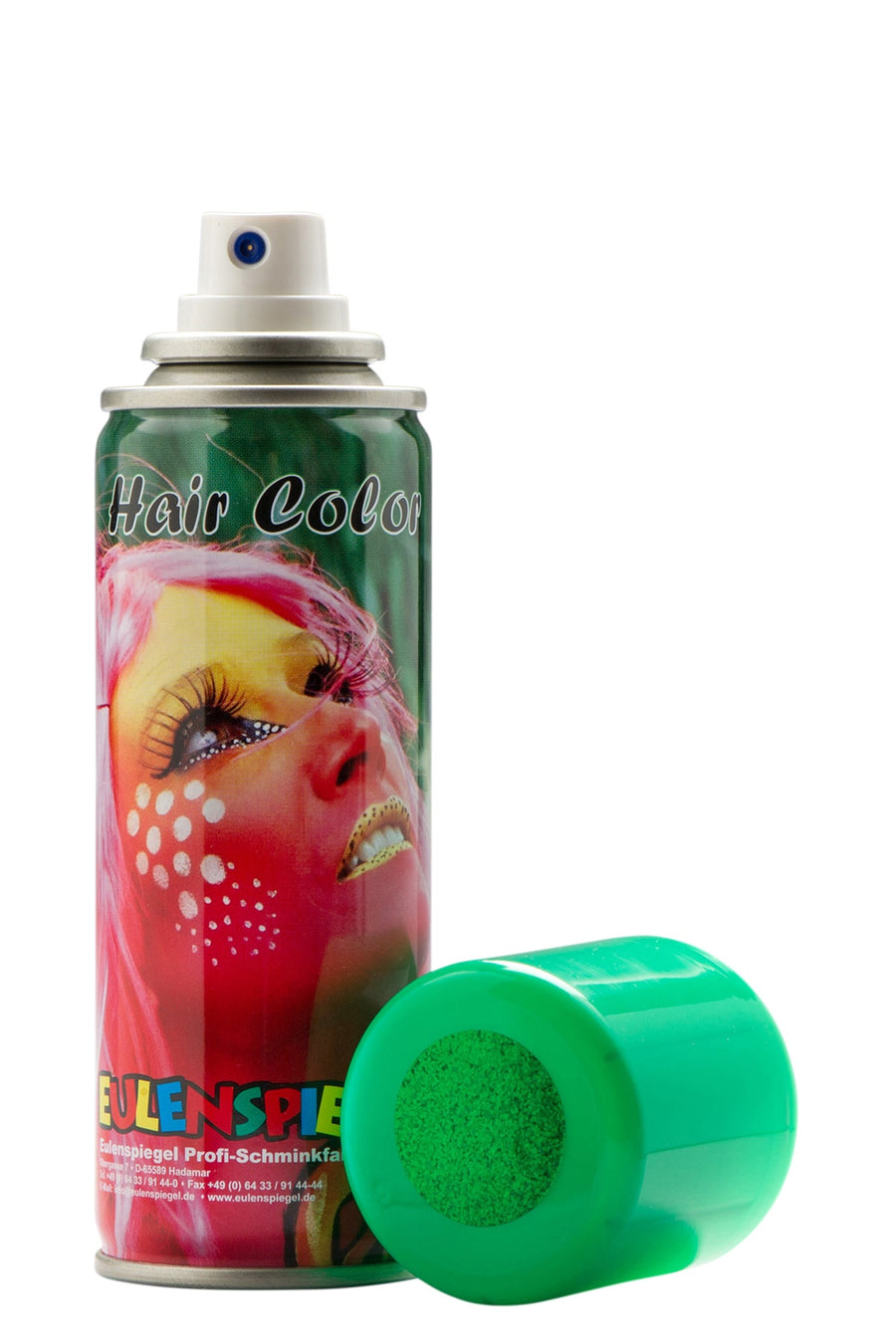 Glitzer Haarspray Grün – Eulenspiegel 125 ml Wasserlöslich Spray - Fasnacht24.ch
