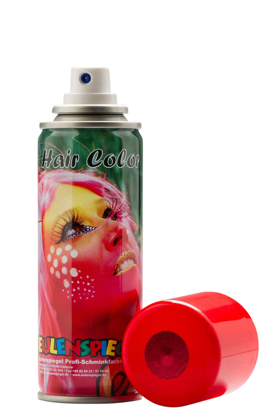 Glitzer Haarspray Rot – Eulenspiegel Temporäre Auswaschbare Haarfarbe 125 ml - Fasnacht24.ch