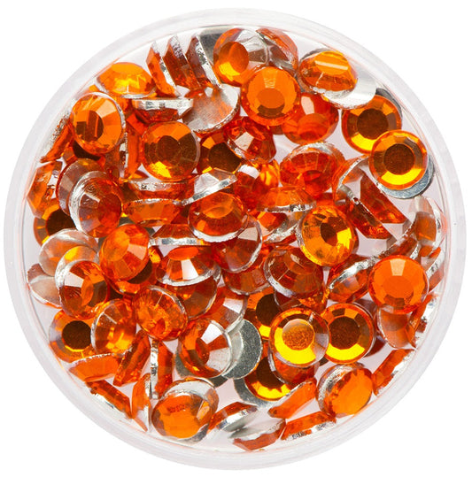 Glitzer Steine Turmalin Orange – 100 Stück | Eulenspiegel Kunststoff - Fasnacht24.ch